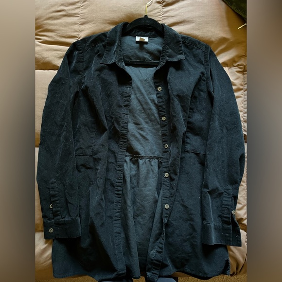 J. Jill black corduroy size S button down - Picture 1 of 3